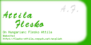 attila flesko business card